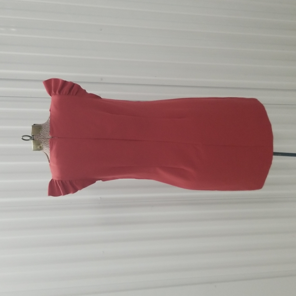 Loft Ruffled Sleeved V neck Dress - Picture 2 of 8